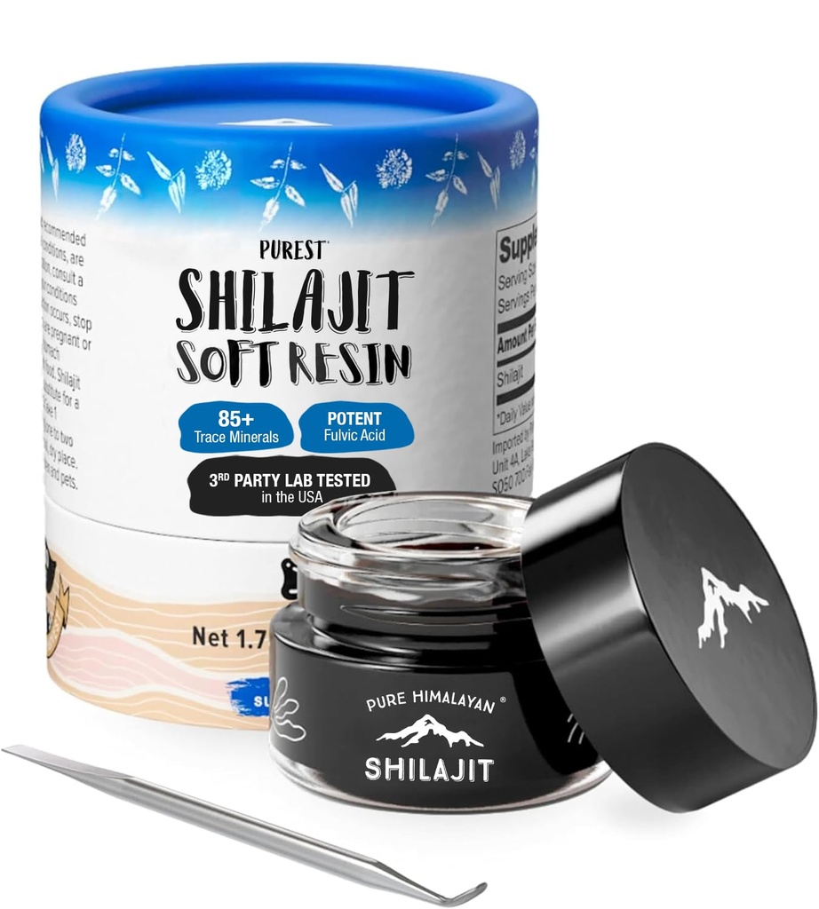 Shilajit,纯喜马拉雅 Shilajit ®,A级喜马拉雅软耐药,能源和免疫支持,富尔维酸和85+跟踪矿物自然来源,男女补充(50ml/1.5 fl oz)