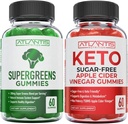 亚特兰蒂斯营养超绿色 60古米 + 糖自由 Keto 苹果苹果苹果 葡萄酒 60古米