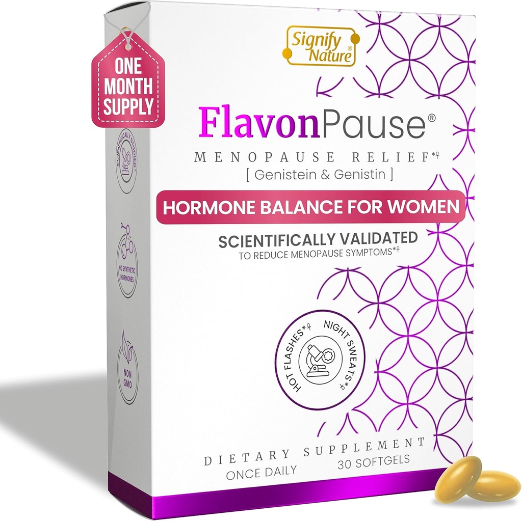FlavonPause Hot Flashes Menopause Relief – CLINICALLY 测试的自然热Flash Relief – Night Sweats Relife, Skin Aging – Multi Menopause Symptom Relife – 30 Softgels 互联网档案馆的存檔,存档日期2014-03-02.