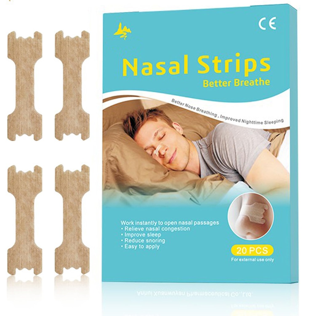 2 Boxes 40ct, Nasal Strips for Snoring, Large,Nose Strips for Breathing, Extra Strength Anti Snore Strips to Open Nasal Passages, Relieve Nasal Congestion, 66 * 19mm