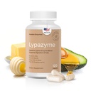 Houston Enzymes – Lypazyme Lipase 女性和男性的消化酶 – 120 Capsules – 3 Enzyme 混合酶 完全分解 Triglyceride Fats, Enzyme 用于消化高脂食品和鱼油