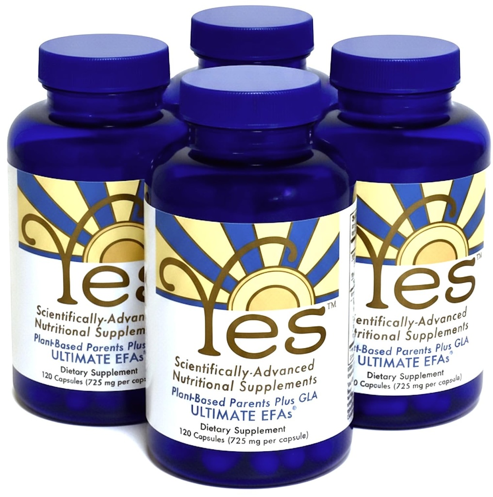 鱼油 Omega 3 补充替代-YES Omega 3 & 6 Fatty Acid - Burpless, Plant based - DHA, EPA, SDA - 胆固醇,心脏,皮肤,能量,眼睛,豁免支持由YES(4 x 120 Gel盖)