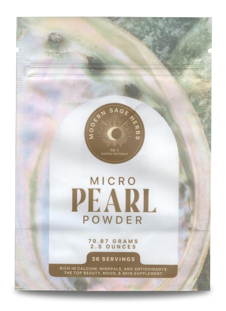 2.5oz纯珍珠粉 10: 1 超级集中抽出。 36服务。 配合Collagen,抗衰老和抗氧化剂生产. 支持"皮肤","眼睛","钉子","现代圣草"的拉迪安特美人.