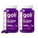 Goli Dreamy Sleep Gummy - 60 Counter (Pack of 2) - 梅拉托宁,维生素D,镁,和柠檬鲍姆提取 - Gelatin-Free, Gluten-Free, Vegan & Non-GMO