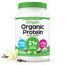 Orgain 有机维冈蛋白粉,香草豆仁 - 21g 植物蛋白,6g Prebiotic Fiber,无乳糖成份,无添加糖,无GMO,用于摇晃和滑动,2.03磅(包装May Vary)