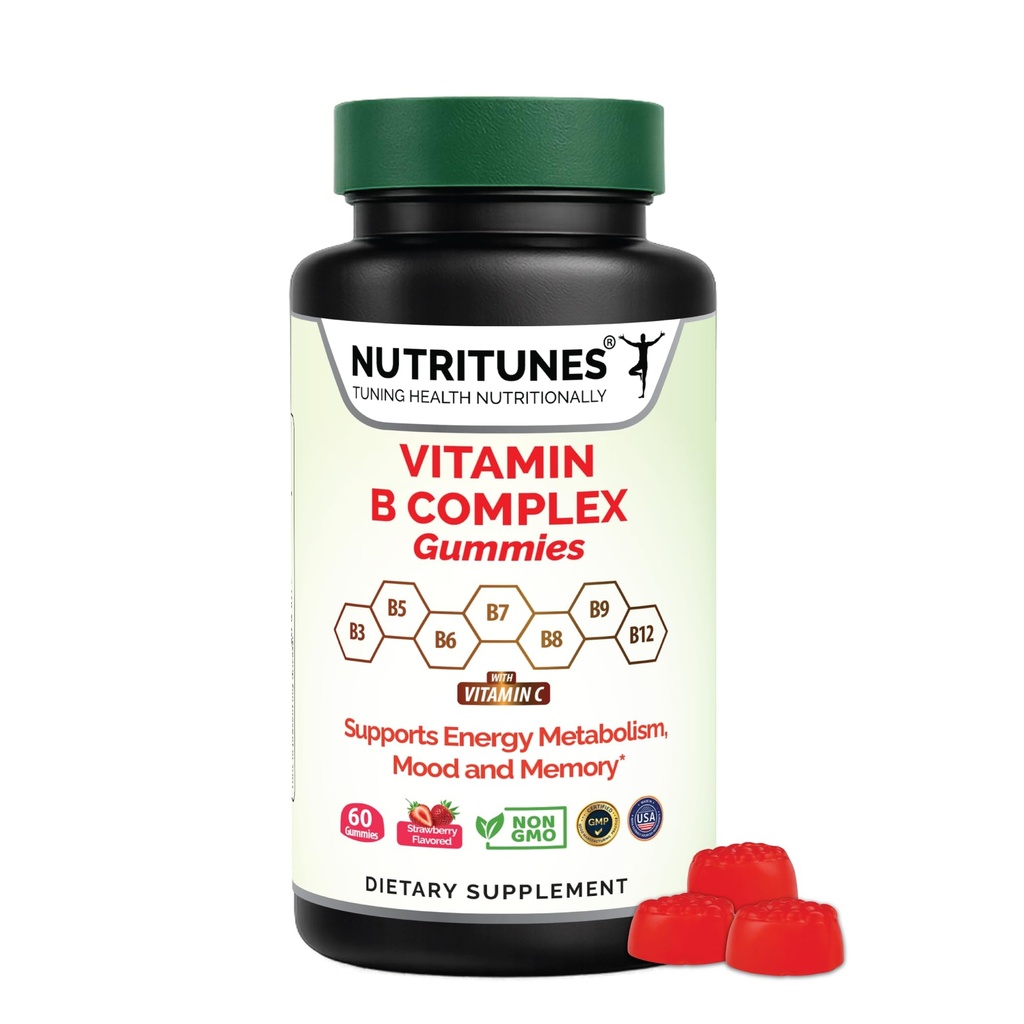 维生素B 复合体 Gummys – HighPotency B 复合体 含有甲基B12,Folate,Biotin & Vitamin C – 非GMO,Vegan,Gluten-Free – 90 Gummys – 在美国制造的 维生素B 复合体 Gummys – Methyl B12, Folate, Biotin & Vitamin C – Non-GMO,Vegan,Gluten-Free – 90 Gummys – Makelysing