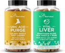 清洗! Uric Acid Flush and Virtual Liver Bundle - Detox, Cleanse, 以及为联合支持和主动行动加最佳Liver功能和消化健康进行修复