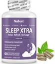 NuBest Sleep Xtra |支持成人健康睡眠 |维生素 B6,梅拉托宁, Ashwagandha, Chamomile, Valerian & More - Non Habit-Forming | 60 Vegan Capsules |1个月供给