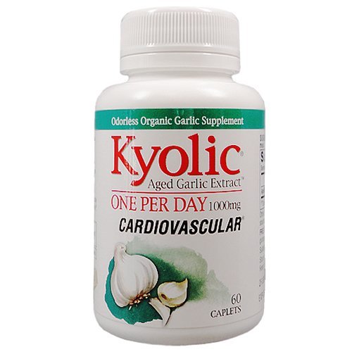 Kyolic Aged Garlic 每天抽取一次,60卡,1000毫克,来自Wakunaga