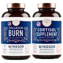 WINDSOR BOTANICALS Cortisol 屏蔽器和多科拉根燃烧器 - 美和茂德支持套装