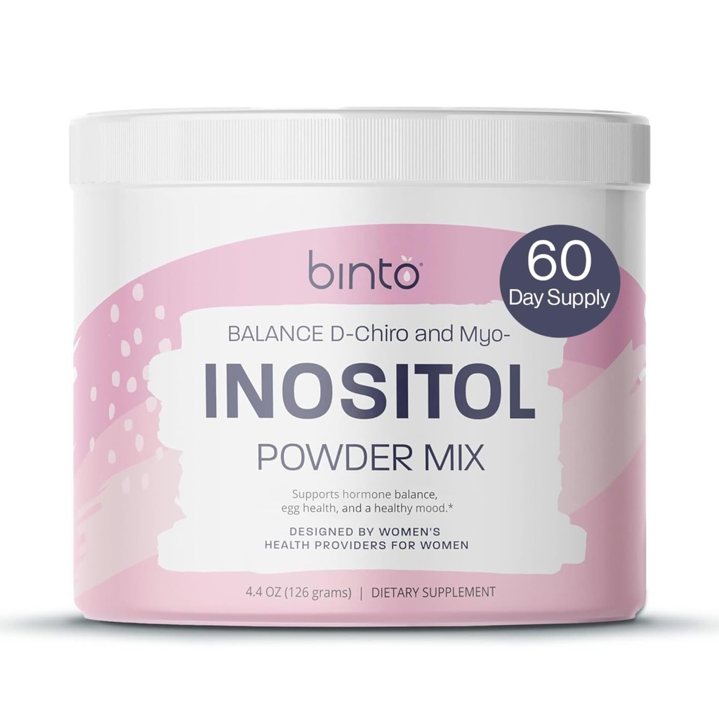 Binto Inositol 粉末混合 QQ60-Day 供给 QQ40:1 密奥和D-Chiro Inositol的比例 QQHORMONE 平衡与排卵支持 QQ 保守自由