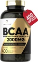 Carlyle BCA Capsules → 2000mg → 400 Powder Pills → 氨基酸 补充 + 男女混合 → L-Isoleucine, L-Leucine, L-Valine → L-N-GMO和Gluten Free