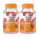 活生生的2亿CFU儿童+锌 25mg儿童,Gummys Bundle - 大品尝,维生素补充,Gluten Free, GMO Free, Chewwable Gummy 配方