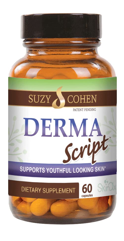 脚本基本原理 DermaScript Clear Skin Probiotic - 皮肤护理常规补充 - Biotin face Supplemt - Fights Acne, Dryness, Iritation and Rashes (60 Capsules) (英语).