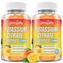 高钾补充Gummys 1200mg支持腿板和肌肉健康,成人和孩子的Potasium Gummys, Vegan, Mango Flavor 120 Count