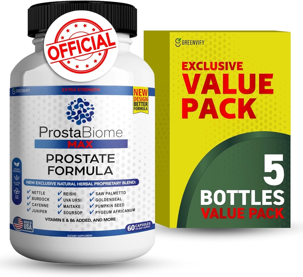 ProstaBiome Max 前列腺支持公式,天然草药与Saw Palmetto混合,60 Capsules, 30天供应(5)