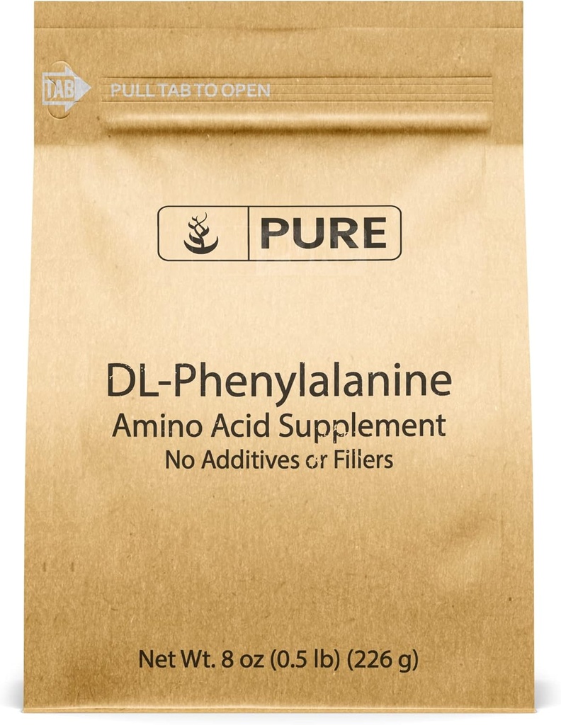 纯原始成分 DL- Phenylalanine 粉末( 8 oz) 总是纯, 无填充器或添加剂