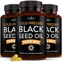新AGE 黑种子油软胶胶囊-Premium Cold-Pressed Nigella Sativa 生产纯黑胶种子油-Non-GMO & Vegetarian 90 Counters (Pack of 3)