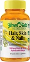 绿田营养 成人的Halal Biotin药片 - 60种Halal Multivitamin for Hair Skins and Nails - 高能 5000mcg Biotin with 50mg Collagen and Minerals - Gelatin Gluten Free, N-GMO 维生素