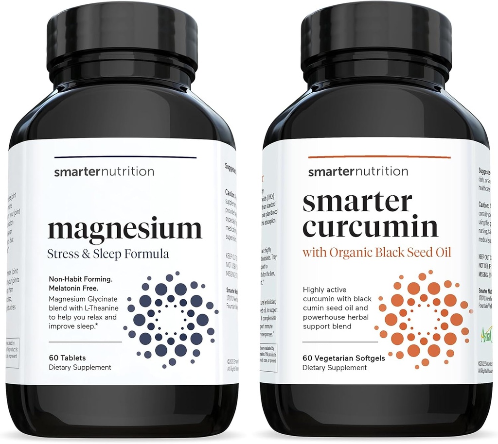 多活性镁片 & Curcumin软胶 - Potent & Biovacted, Active Curcumin Softgels 标准化为95%的四氢曲霉素[1-Month供应]