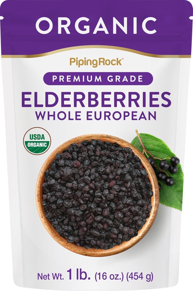 (原始内容存档于2018-07-25) (英语). Piping Rock Elderberry Dried Organization | 1lb Bulk Supplement | 欧洲全贝里 | 蔬菜,非GMO, Gluten Free
