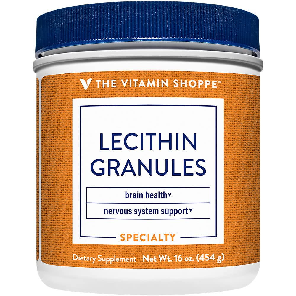 维生素商店 Lecithin Granules - 支持脑和神经功能的基本脂肪酸的自然结合,100%基于大豆,Once Daily (16 Ouences Powder)