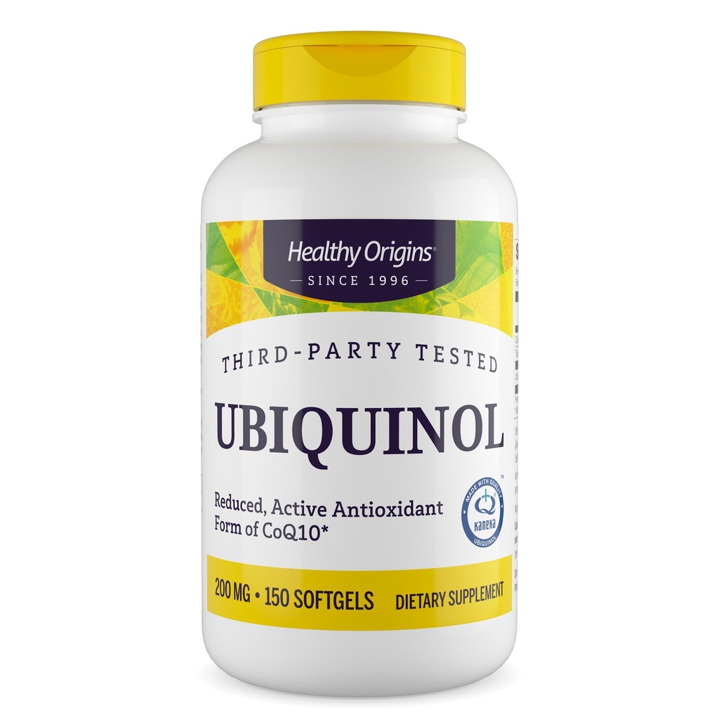 健康原产地 Ubiquinol (Active Form of CoQ10), 200 mg - Kaneka Ubiquinol 心脏健康和抗氧化剂支持补充剂 - Gluten-Free & Non-GMO 补充剂 - 150 Softgel