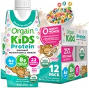 Orgain 有机儿童 营养蛋白摇晃 水果谷 - 配有8g乳制品蛋白,22 Vitamins & Minerals,水果和蔬菜, Gluten Free, Soy Free, Non-GMO, 8.25 Fl Ozz(12包)的幼仔