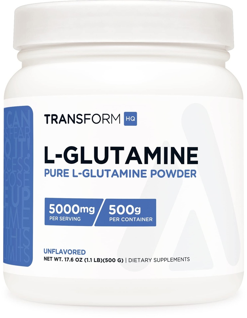 FranchHQ L-Glutamine Powder, 500G, 100 services - Gluten Free, N-GMO (英语).