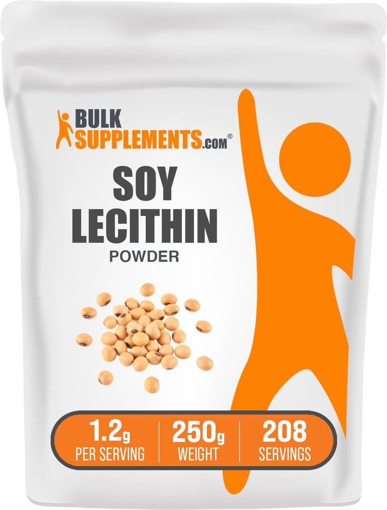 Bulk Assupports.com 索伊·莱西辛粉 - 莱西辛补充剂 营养补充剂 食物级 - 免费,每服1.2g,250g(8.8 oz)(一包)
