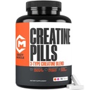疯狂肌肉 Creatine Pills, 5g 3X纯Creatine Monohydrate, Pre Workout Bulk Muscle Mass Gainer, 高吸收易取三Atine 3类型优化性能促进精益增长, 90片