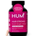 HUM 强壮发型每日增生补充剂 生物素,锌,维生素B12 支持生长,Folic Acid & Vitamin B12 支持男女健康发型的维生素,30 Vegan Capsules