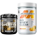 肌肉Tech Creatine + Whey蛋白质隔热产物 包子 白金酸Iso Whey Clear,橙色
