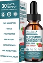 Glucosamine Chondroitin MSM 液滴-w/Elderberry, Boswelia & Hyaluronic 酸-超强联合支持流动、灵活性和骨骼、高度吸收60ml(2 fl oz)
