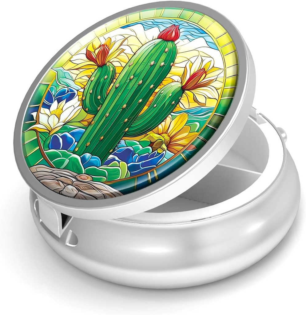 Pill Box-3 皮层和皮夹小金属药丸的比较小药丸案例