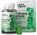 Wild & Organic Stinging Nettle Root Gummys 7500mg - 带有 Stinging Nettle Root 提取器的 Urinary Tracts 男女支持补编 - 60 Vegan, Non-GMO Gummys