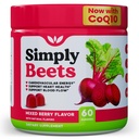 配有 CoQ10-Nitrial Oxide 和 能量支持的 Beet Gummys - 非 GMO Beetroot 粉末和葡萄种子提取 - 天然混合莓 Flavor-60 计数
