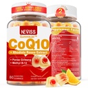 不含糖的CoQ10-200mg 400mg 填充胶类 - 2个月供应 - w/维生素 B12 1000mcg, Rhodiola Rosea & Panax Ginseng, B6, Coenzyme Q10 吸附酶,能量,抗氧化剂,超吸收