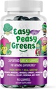 EasyPeasy Greens Daily Veggie Gummys for Kids - 90 Greens Gummys - 帮助选食者获得他们的蔬菜 - 制作有10个真正的蔬菜提取和100%的Vegan