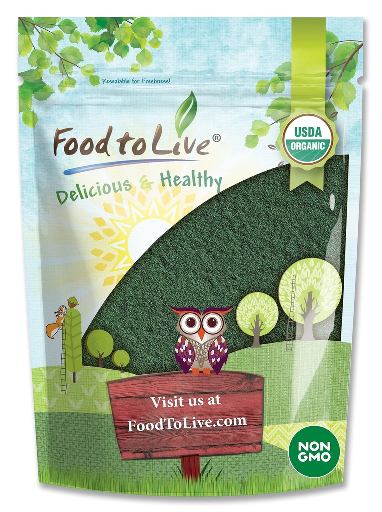 8 Ounces——非GMO、Kosher、Raw Green Algae、Vegan超级食品、Bulk、Pure Vegan Green蛋白、维生素和矿物中的富人、饮用量大、细胞壁断裂