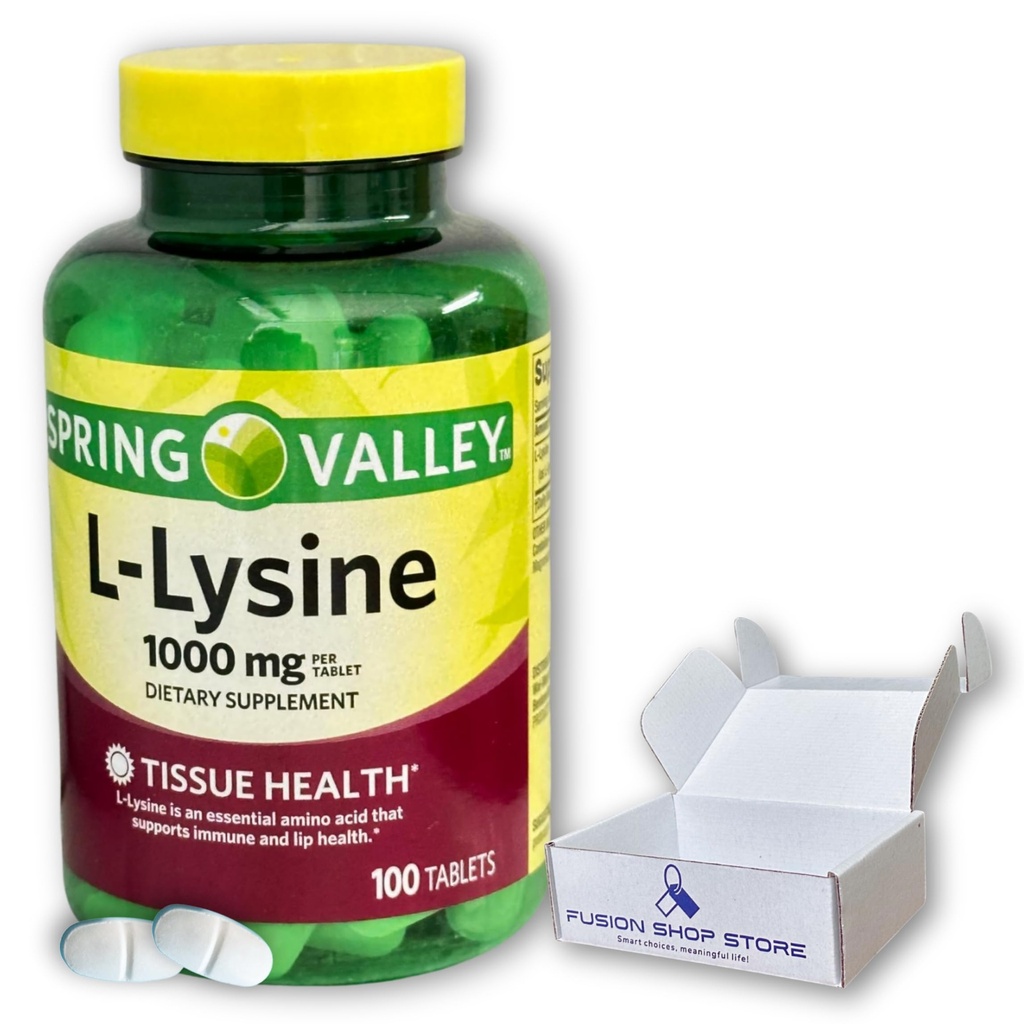 L 赖氨酸 1000mg- 必需氨基酸片, 100 cmt (Pack of 1)
