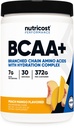 营养成本 BCAA + 水压粉(桃芒果) 30 成品 - 带水压复合物的分支链氨酸 - 无胶,非GMO