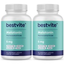 BESTVITE 美拉图宁 6mg(240个植物卡普尔) (120 x 2) - 无 Stearates - Vegan - 非 GMO - Gluten Free