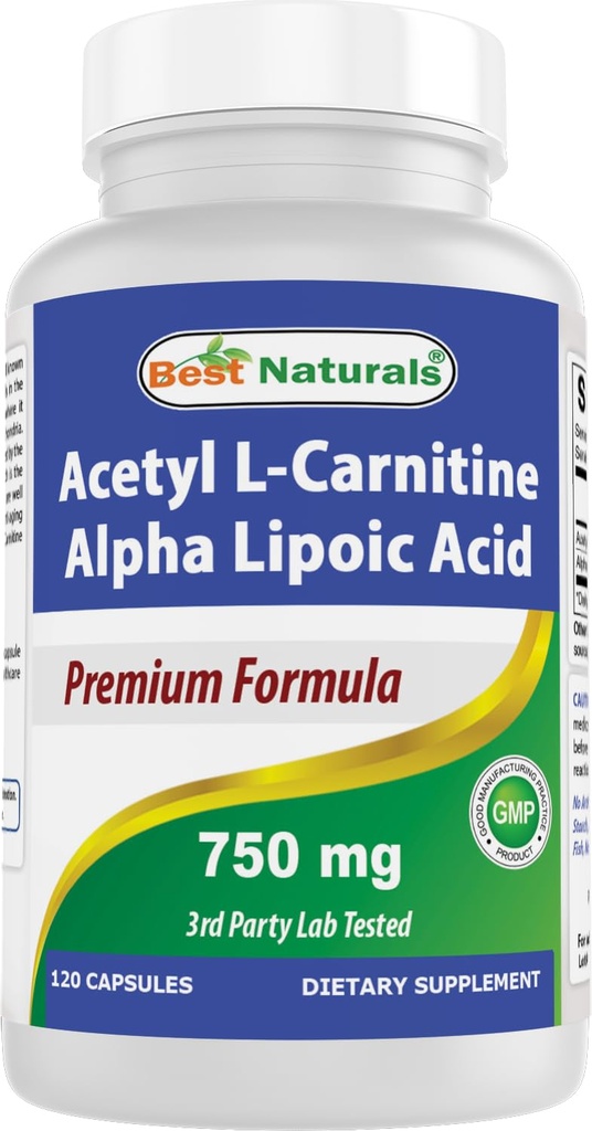最佳天然乙酰L-Carnitine和Alpha Lipoic酸 750毫克