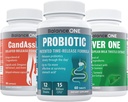 平衡 3个月 Kit + Probiotic, CandAssist, liver 1 + 15亿 CFU Probiotic + 自然清洁 与 Caprillic Acid + liver 支持 牛奶 硝酸