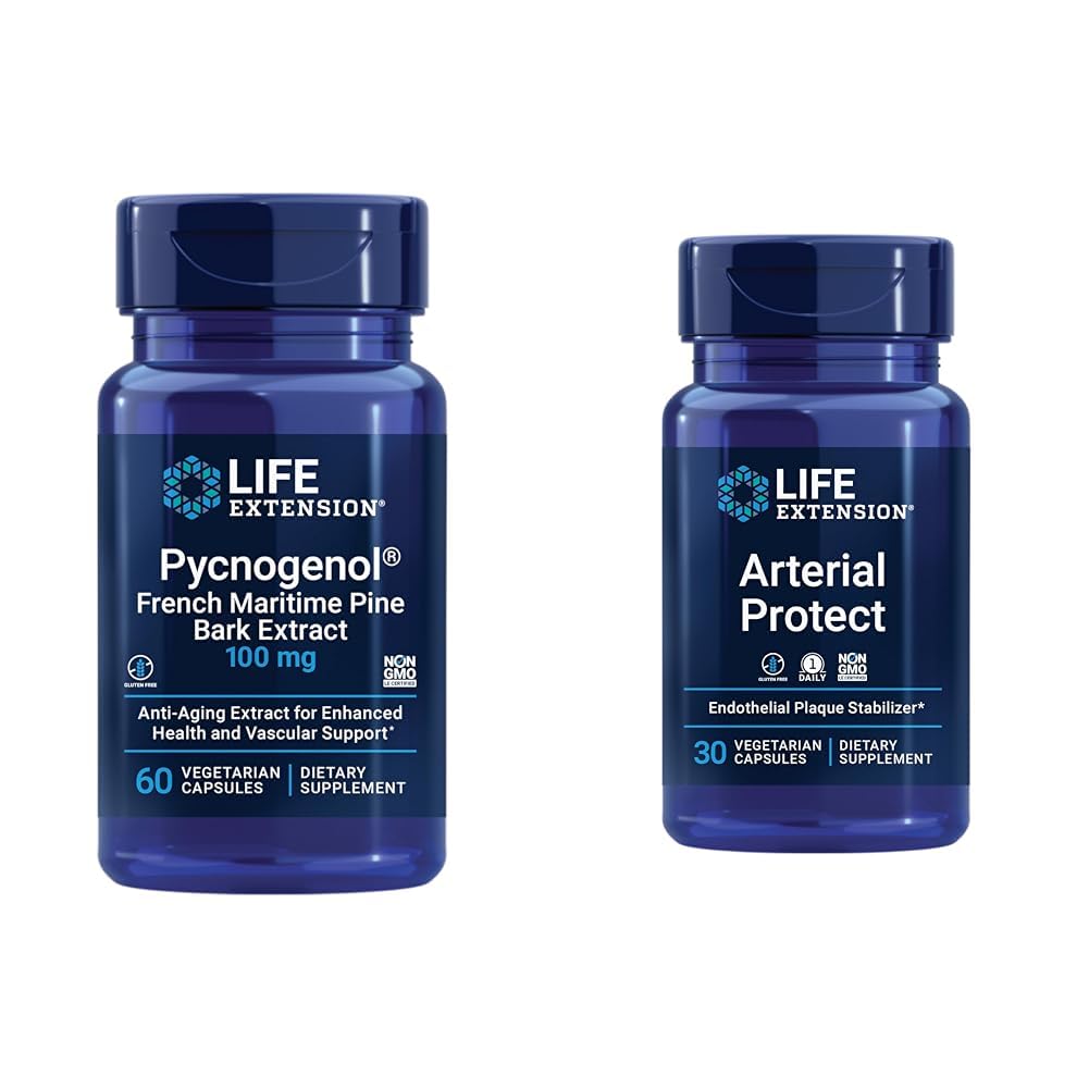生命延伸 Pycnogenol 法国海洋松树 Bark & Gotu Kola 人工保健补充剂 - 60和30 植物科普莱