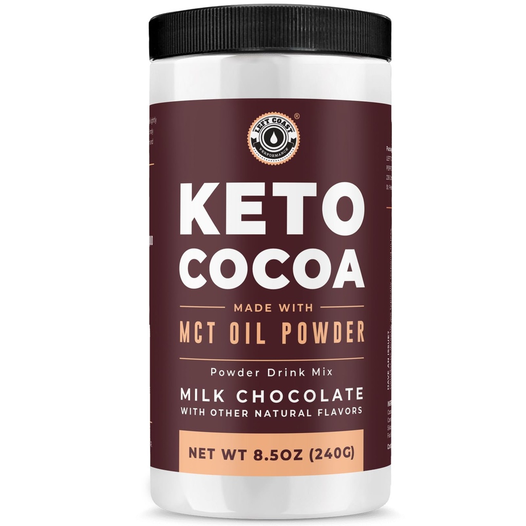 Keto Cocoa Keto 热巧克力饮料 混合粉 - 无糖,低卡带蛋白质和MCT油粉