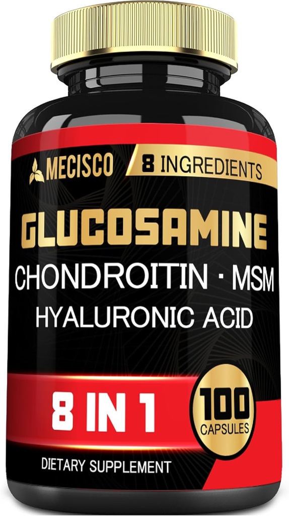 7000mg Glucosamine Chondroitin MSM 配有Imune补充剂——支持骨骼,联合健康,免疫系统和整体健康——100卡普尔