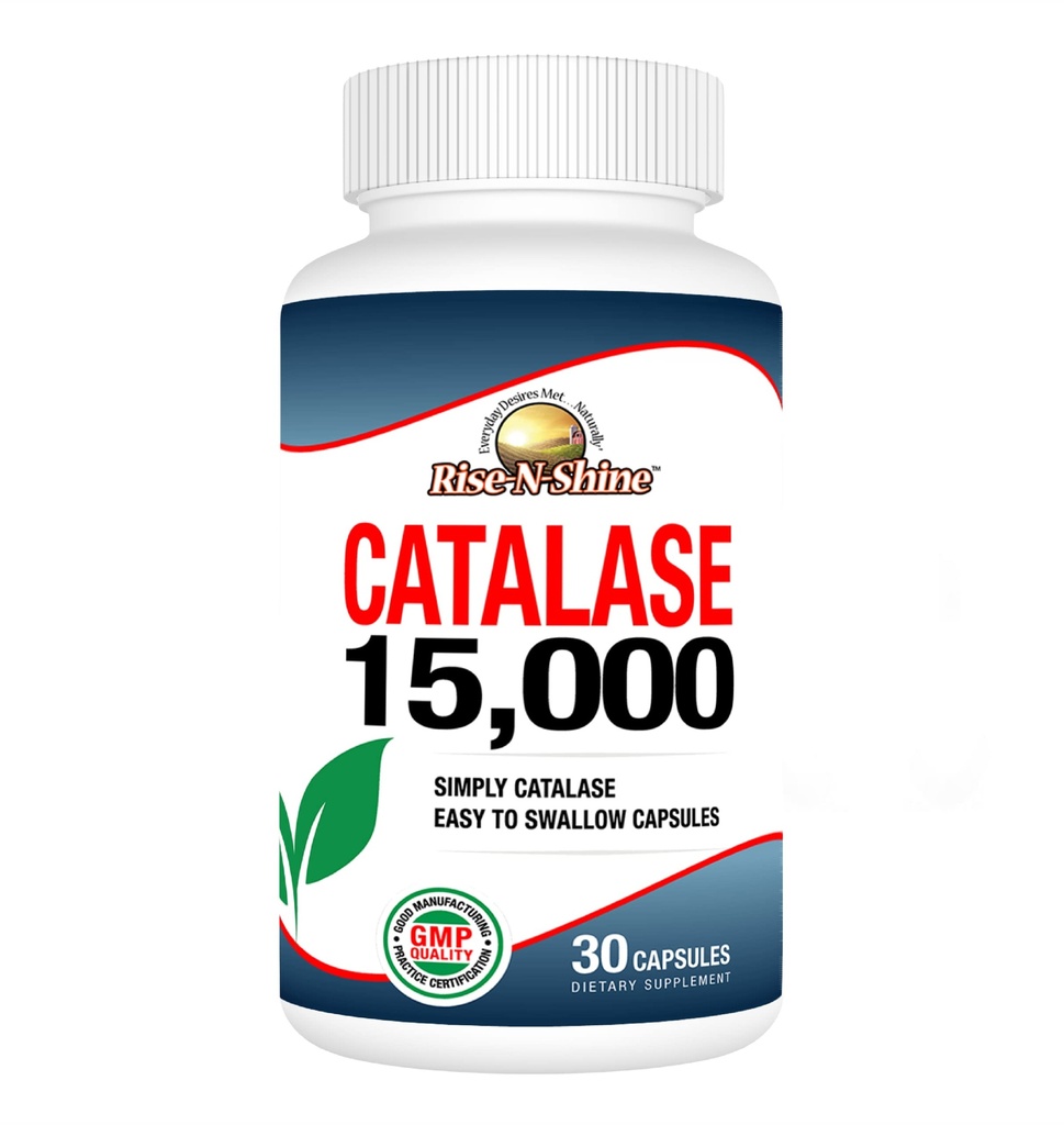 Rise-N-Shine Catalase Supplement 15,000 - 强抗氧化剂酶促进毛发健康 - 强发支持的毛发补充 - 30天供应