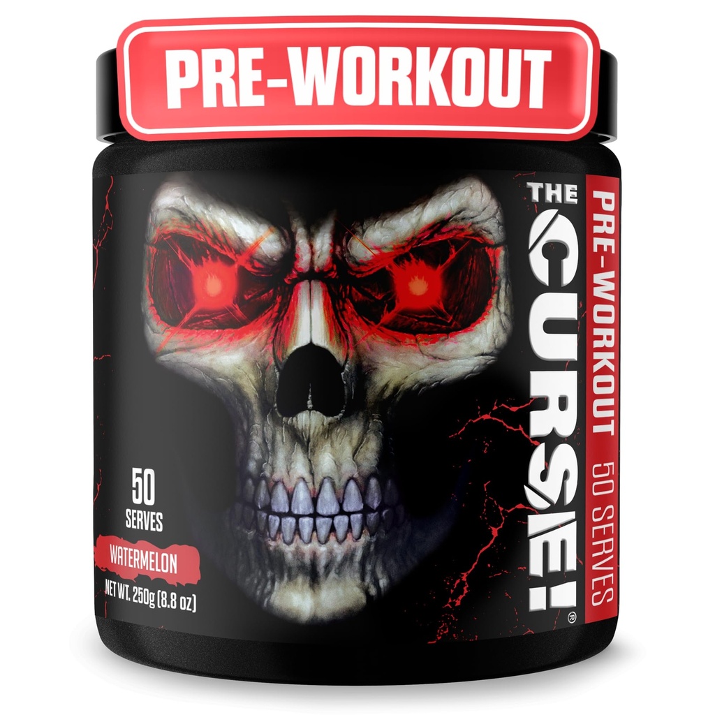JNX 移植诅咒! 男、女、咖啡因、Beta-Alanine、Creatine、L-Citrulline、50名服务员、西瓜火焰 — boost 能量、力量和焦点
